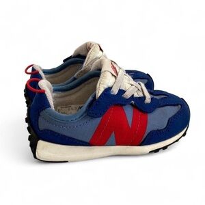 New Balance Toddler Blue & Red Retro Runner Sneakers